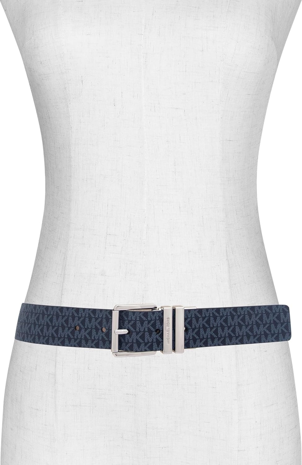 image:imageMichael Kors womens 15 Inch Reversible Belt With Flattened Edge Stylish Fashion AccessoryDark Chambray
