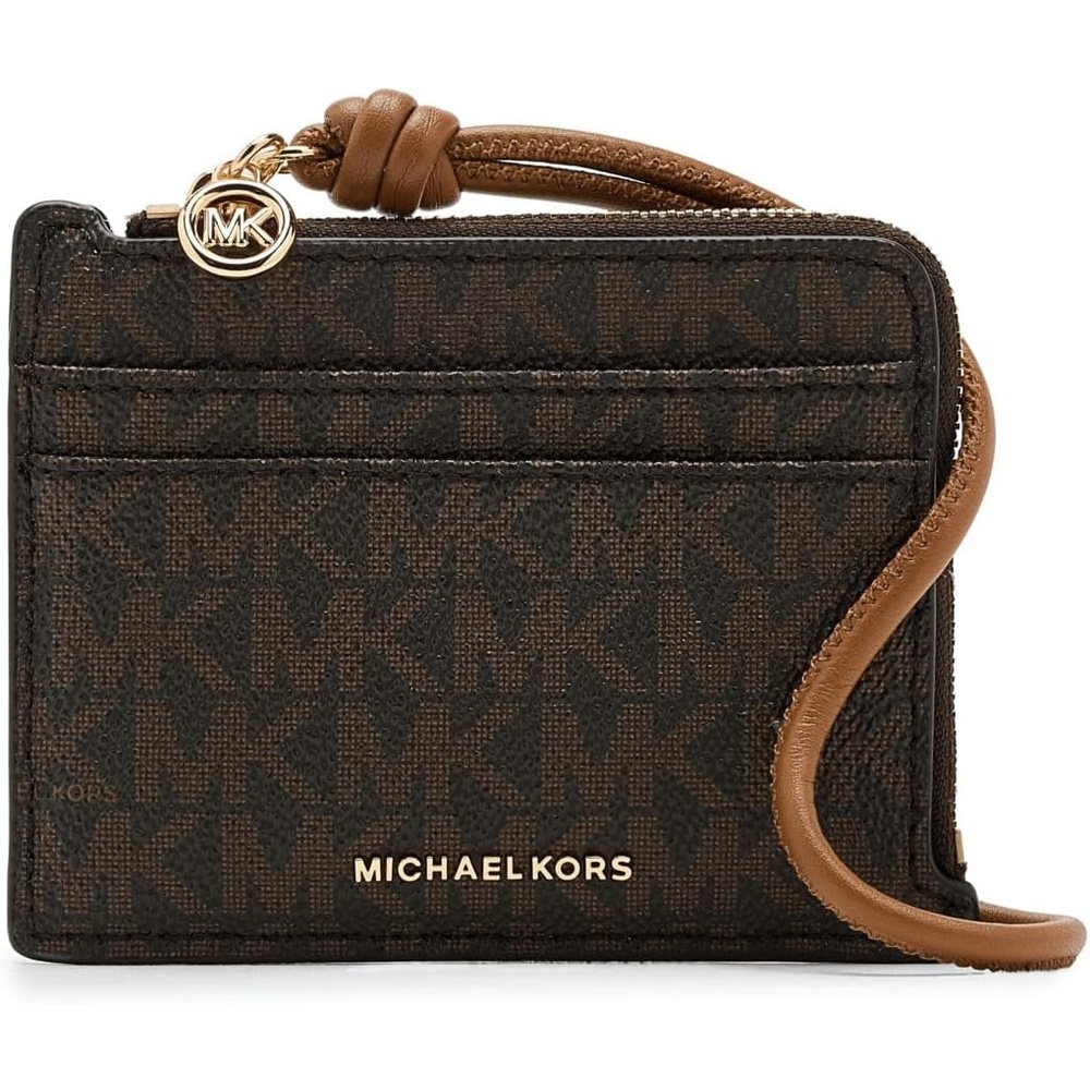 image:imageMICHAEL Michael Kors Jet Set Small Card Case WristletBrownAcorn