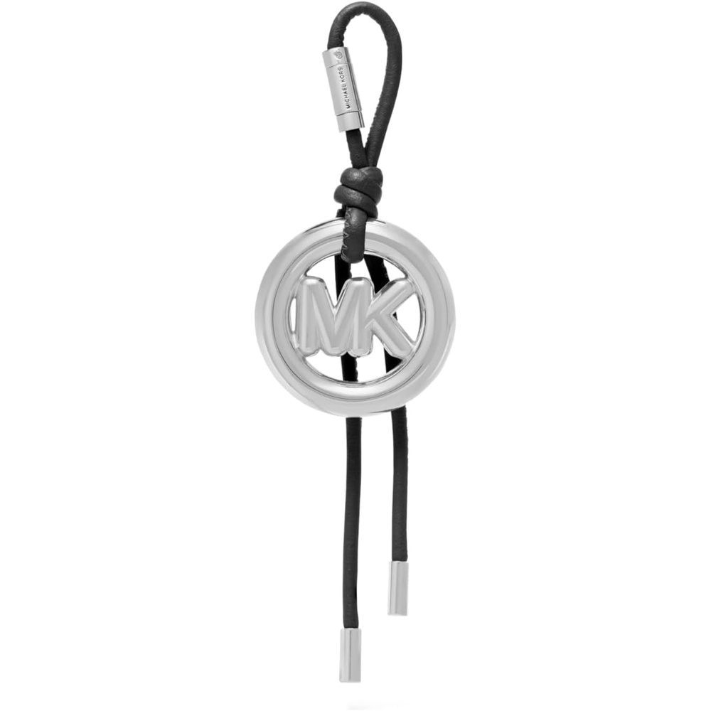 image:imageMichael Kors Bag and Key CharmMk Circle Bubble CharmSilvertone HardwareBlack