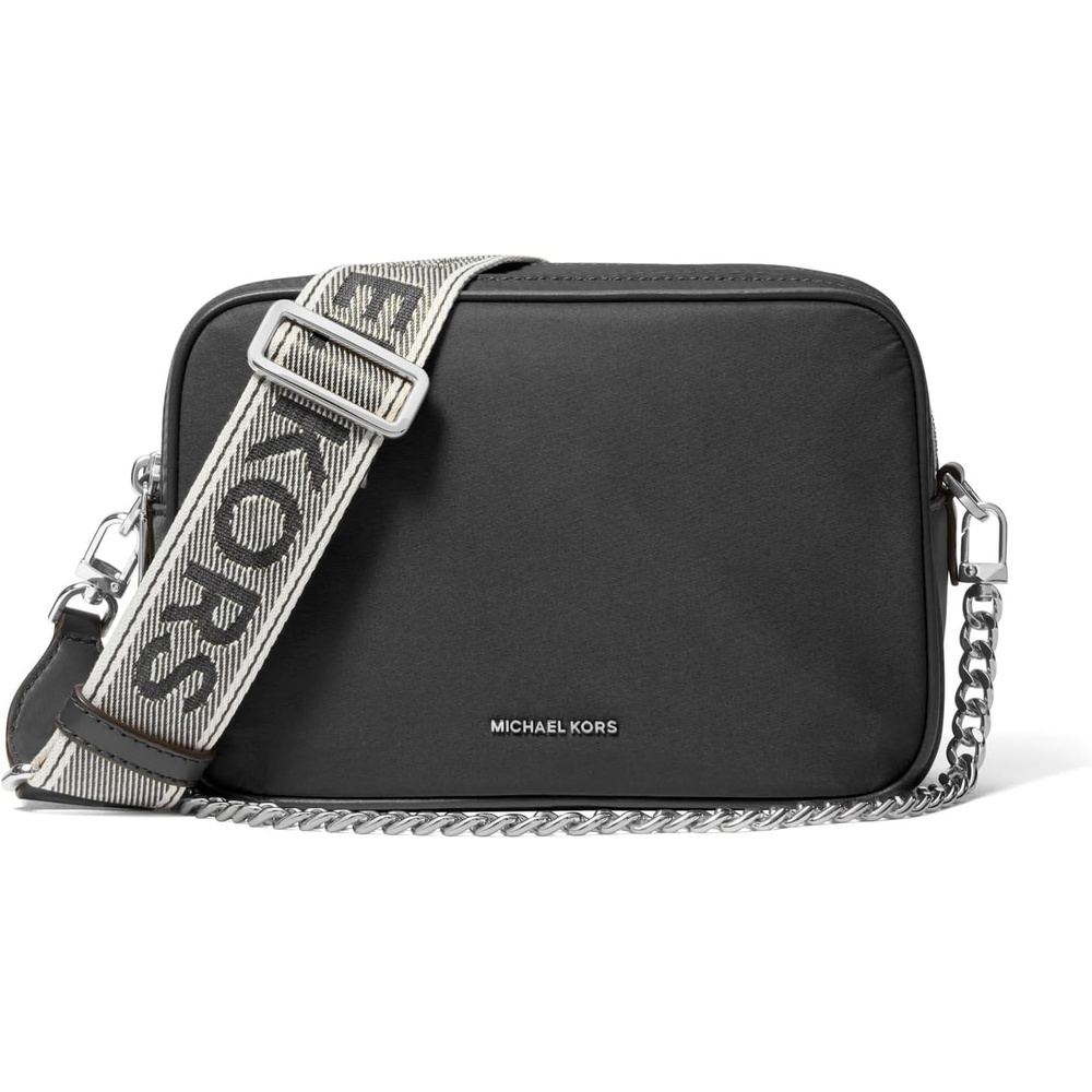 image:imageMichael Kors Bryant Medium Double Zip Chain Camera Crossbody BagBlack