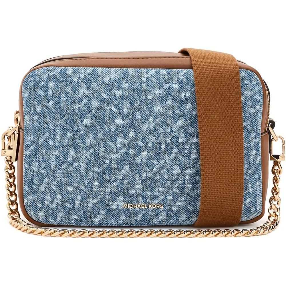 image:imageMichael Kors Bryant Medium Double Zip Chain Camera Crossbody BagNew Horizon