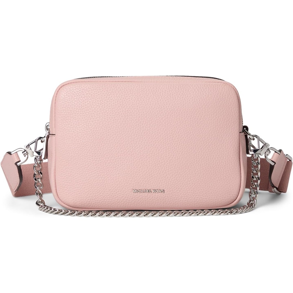 image:imageMichael Kors Bryant Medium Double Zip Chain Camera Crossbody BagSmokey Rose