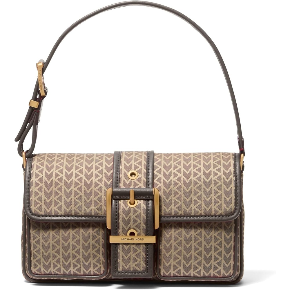 image:imageMichael Kors Colby Medium Shoulder BagAntique Goldtone HardwareNatural
