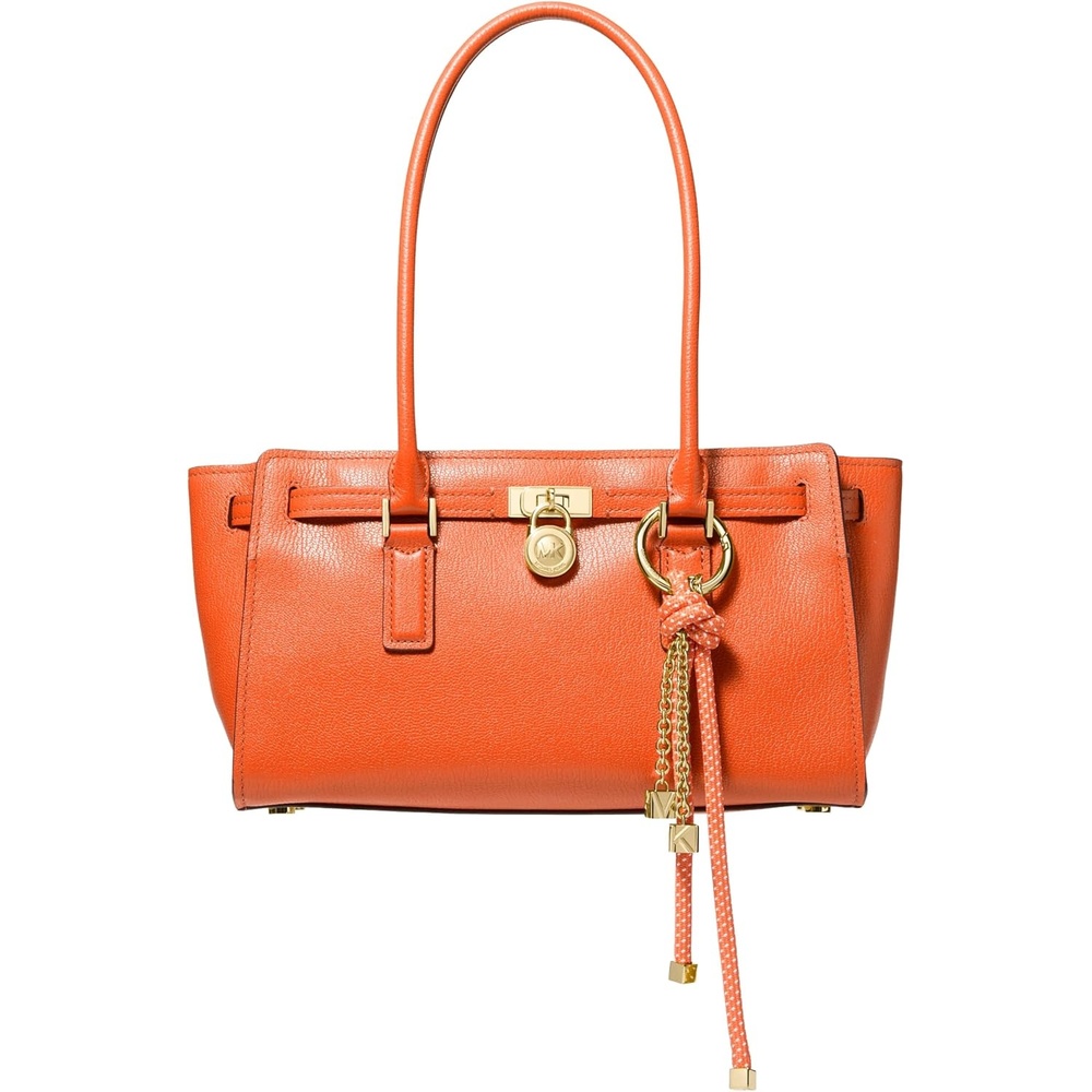 image:imageMichael Kors Hamilton Moderne Small Shoulder ToteGoldtone HardwareLeatherMimosa