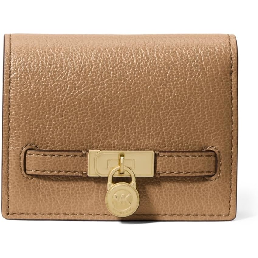 image:imageMichael Kors Hamilton Small Compact Wallet GoldTone HardwareMK Signature Coated TwillVanillaAcornGoldtone HardwareUrbino LeatherHusk