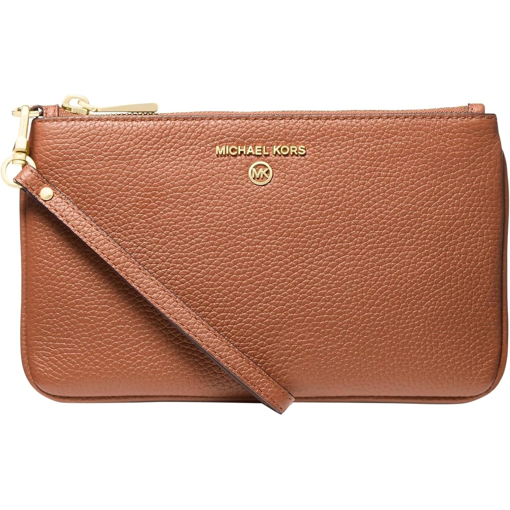 image:imageMichael Kors Jet Set Charm Medium Top Zip WristletGoldtone HardwareLuggage