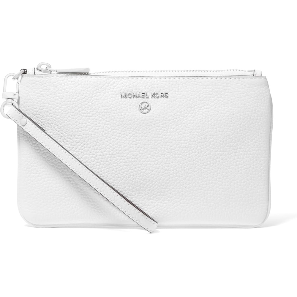 image:imageMichael Kors Jet Set Charm Medium Top Zip WristletSilvertone HardwareOptic White