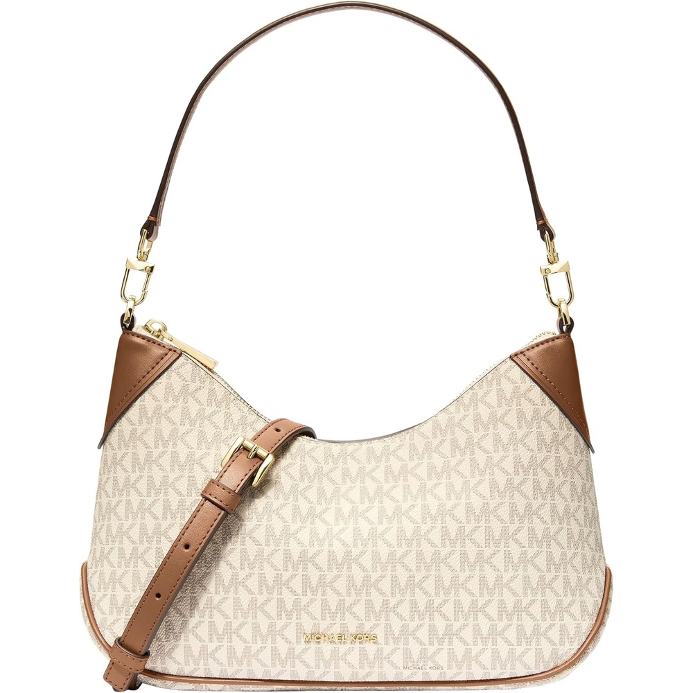 image:imageMichael Kors Jet Set Medium Convertible Pouchette CrossbodyVanillaAcorn
