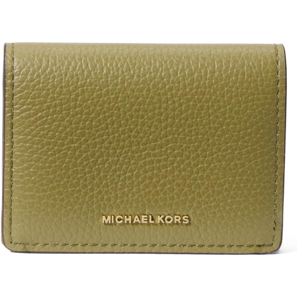 image:imageMichael Kors Jet Set Small Flap Card CaseGoldtone HardwarePebble LeatherPistachio