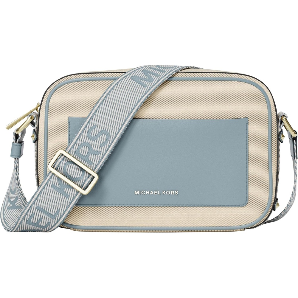 image:imageMichael Kors Maeve Large Pocket Crossbody BagGoldtone HardwareFabricChambray