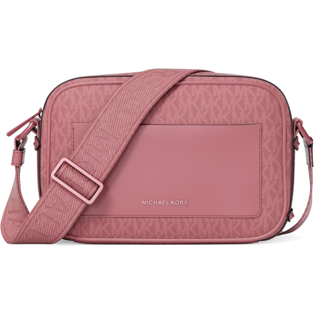 image:imageMichael Kors Maeve Large Pocket Crossbody BagTonal HardwareSignature WLogo Webbing StrapRosewood