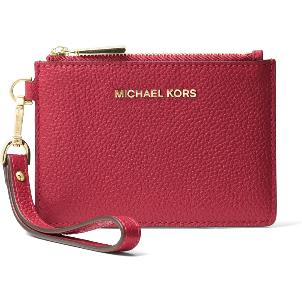image:imageMichael Kors Mercer Small Coin Purse Luggage One SizeDeep Red