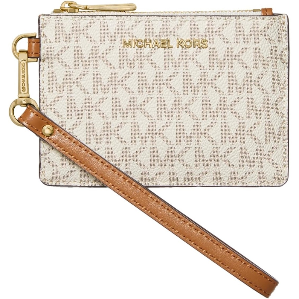 image:imageMichael Kors Mercer Small Coin Purse Luggage One SizeVanilla