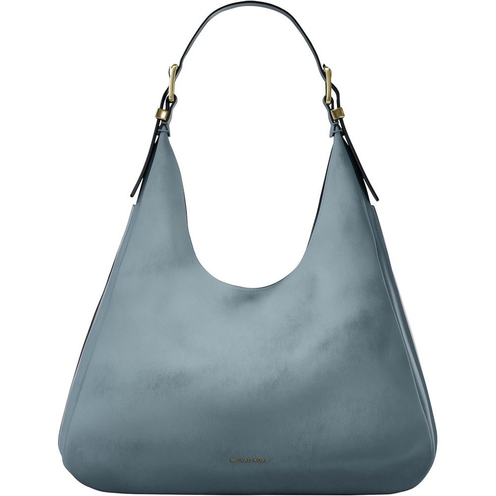 image:imageMichael Kors Nolita Large Hobo Shoulder BagGoldtone HardwareLeatherChambray