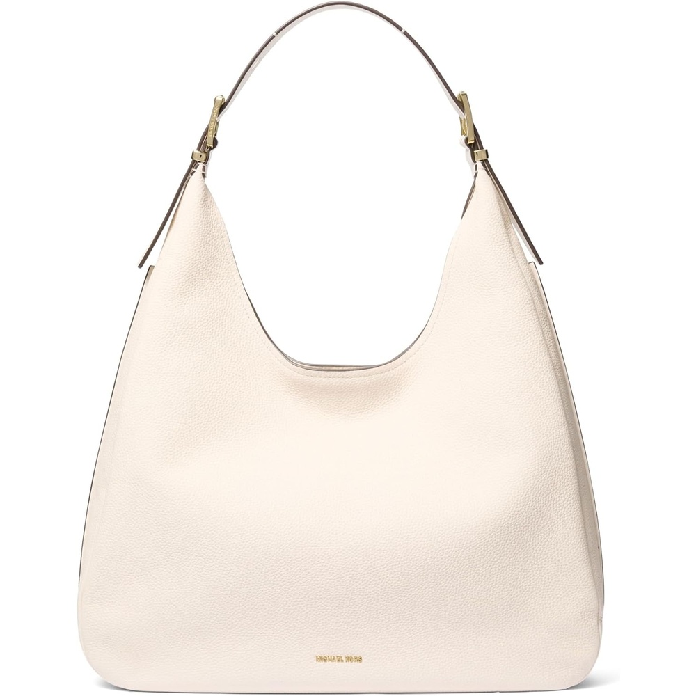 image:imageMichael Kors Nolita Large Hobo Shoulder BagGoldtone HardwareLight Cream