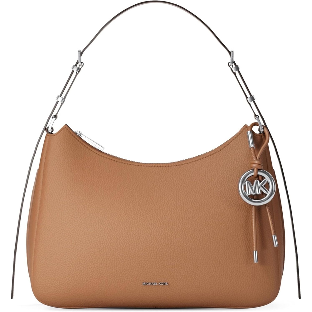 image:imageMichael Kors Nolita Medium Top Zip Convertible Shoulder BagSilvertone HardwareMatte Pebbled LeatherLuggage