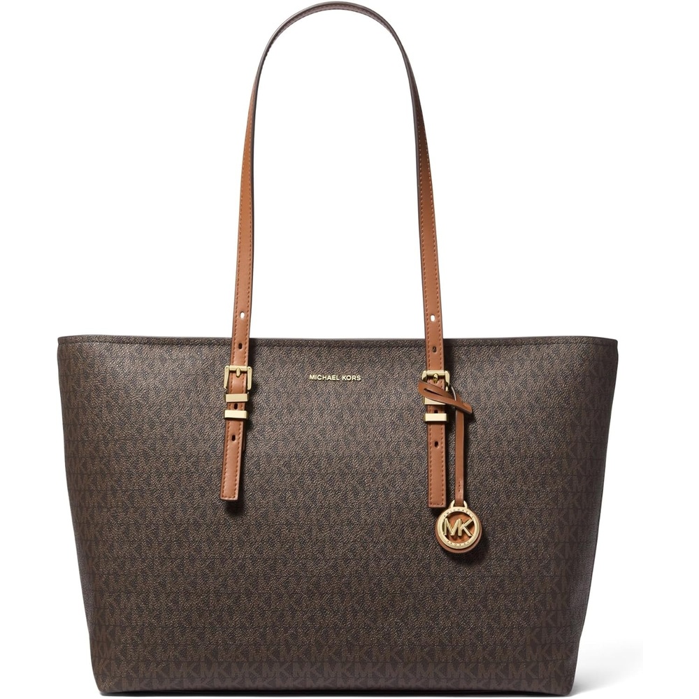 image:imageMichael Kors Quinn Large ToteGoldtone HardwareBrownAcorn