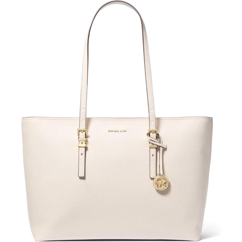 image:imageMichael Kors Quinn Large ToteGoldtone HardwareLight Cream