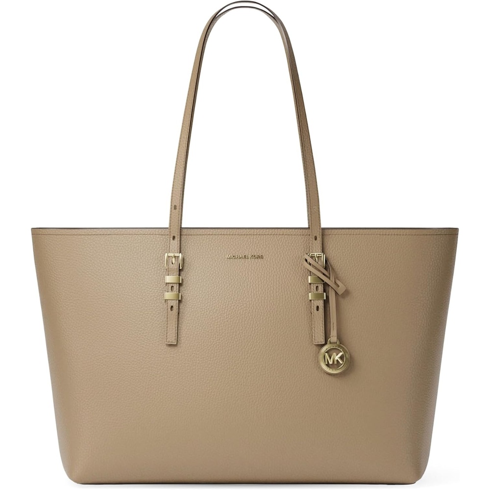 image:imageMichael Kors Quinn Large ToteGoldtone HardwarePebble LeatherHusk