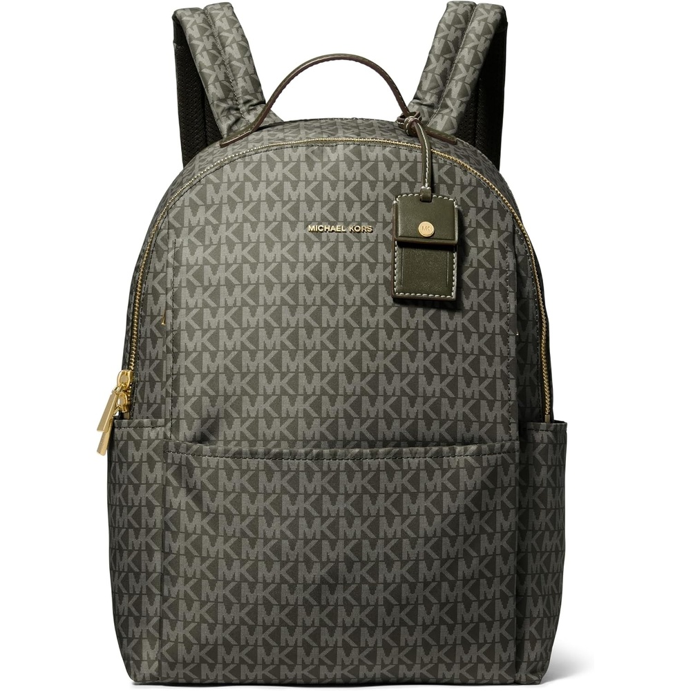 image:imageMichael Kors Sable Large Backpack GoldTone HardwareBirchGoldtone HardwareTonal Mk Signature NylonIvy
