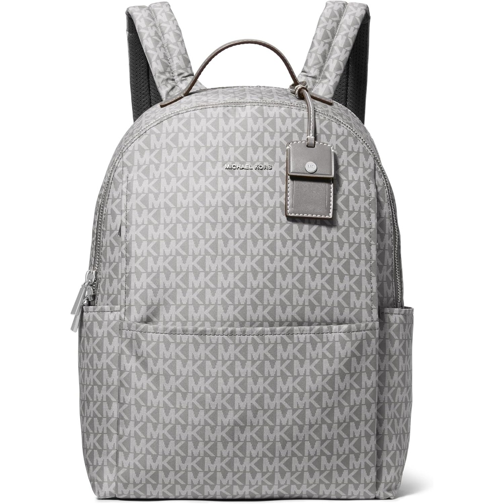 image:imageMichael Kors Sable Large Backpack GoldTone HardwareBirchSilvertone HardwareMk Signature Coated TwillStorm