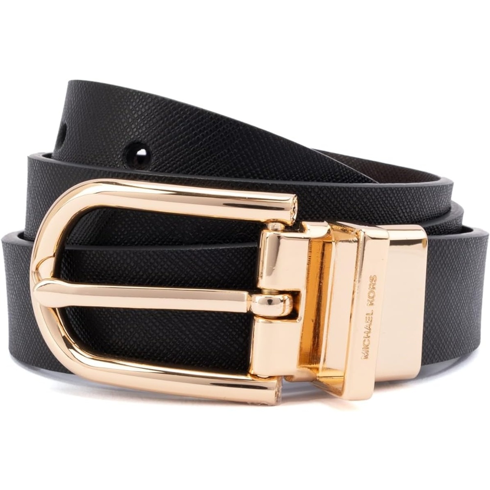 image:imageMichael Kors Womens 1 Inch Reversible to Saffiano Leather BeltBlackNavy