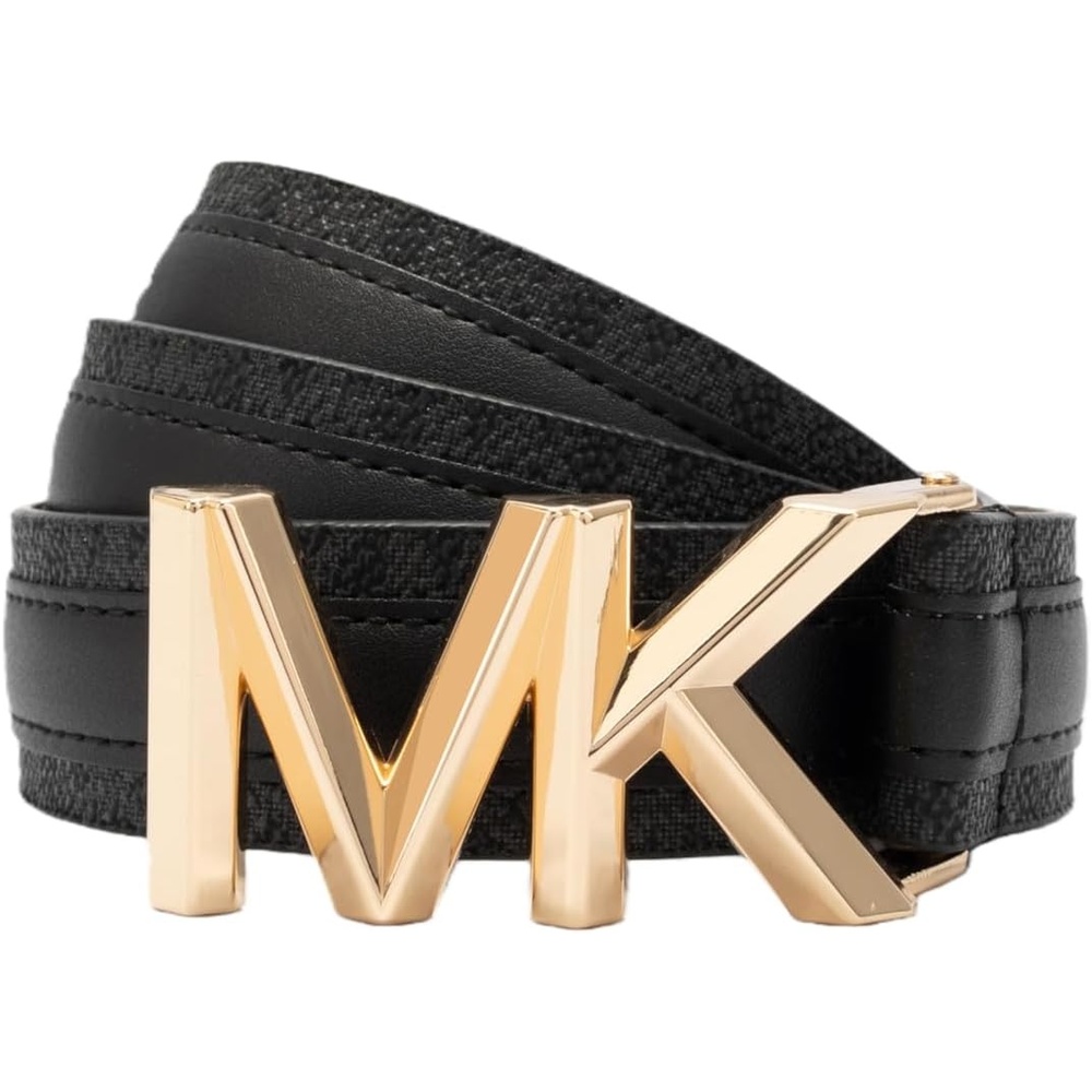 image:imageMichael Kors Womens 11 Inch Logo Leather Belt Stylish Accessory for Everyday Adjustable FitBlack
