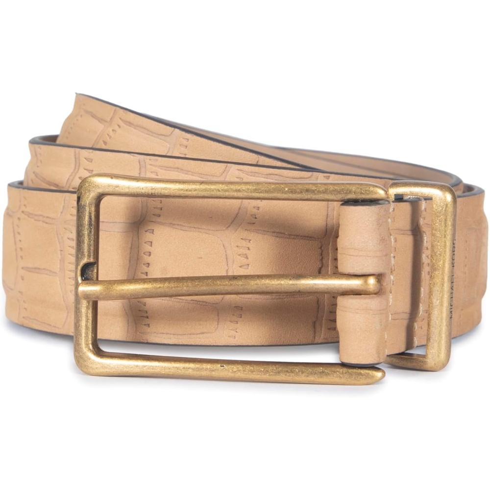 image:imageMichael Kors Womens 12 Inch Leather Belt Stylish Accessory for Everyday Wear Adjustable FitPeanut