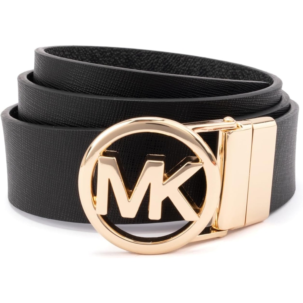 image:imageMichael Kors Womens 125 Inch Reversible Belt Stylish Fashion Accessory for Everyday WearBlackGold