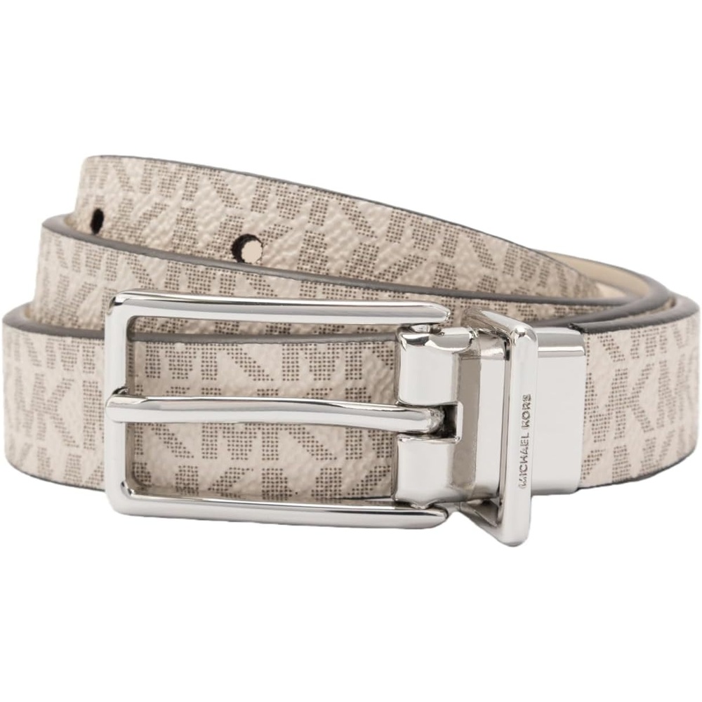 image:imageMichael Kors Womens 78 Inch Logo Reversible Belt Stylish Accessory for Everyday Adjustable FitVanilla