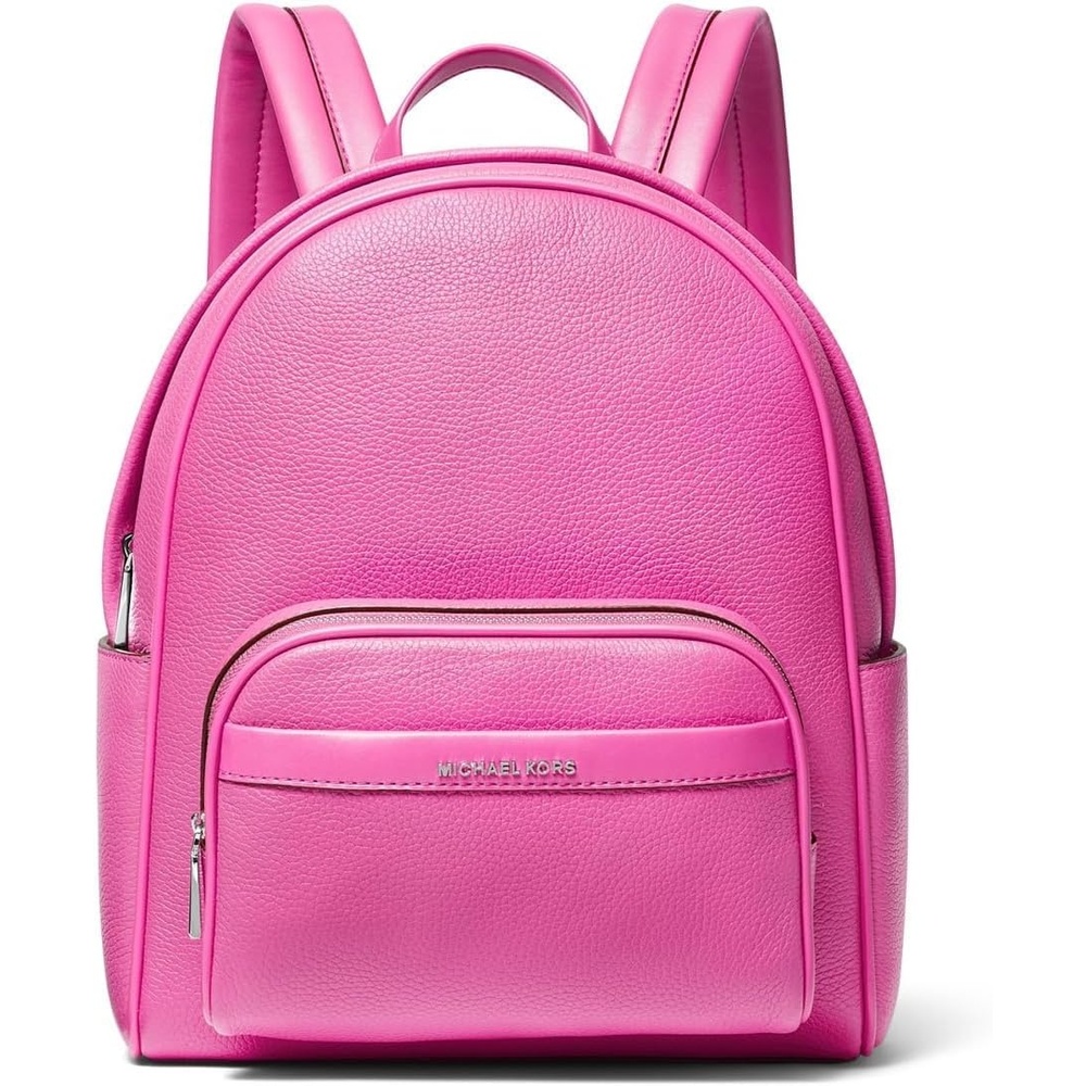 image:imageMichael Kors Womens Bex Medium Backpack SilverTone HardwareBlackCerise