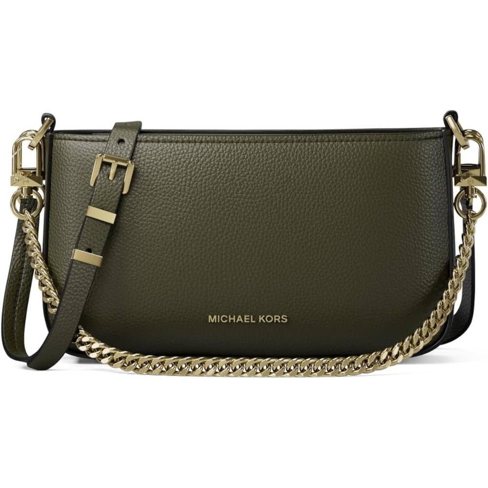 image:imageMichael Kors Womens Bryant Small Convertible Crossbody BagGoldtone HardwarePebble LeatherIvy