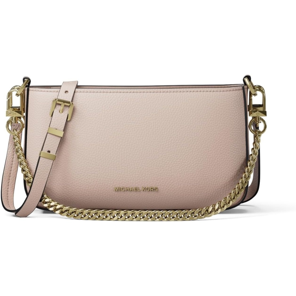 image:imageMichael Kors Womens Bryant Small Convertible Crossbody BagGoldtone HardwarePebble LeatherSoft Pink