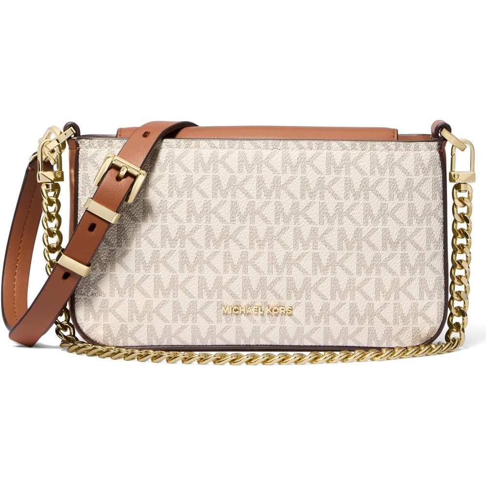 image:imageMichael Kors Womens Bryant Small Convertible Crossbody BagVanillaAcorn