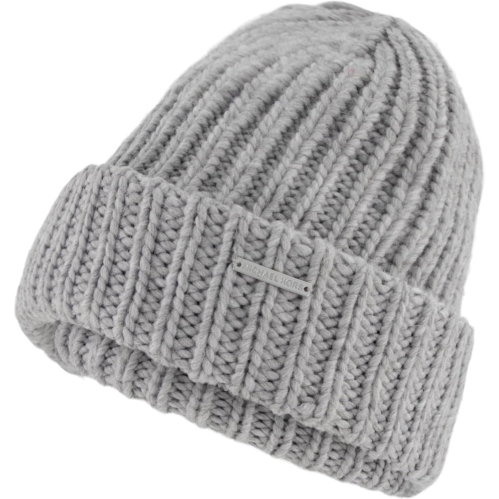 image:imageMichael Kors Womens Diamond Cuff HatPearl Heather Grey