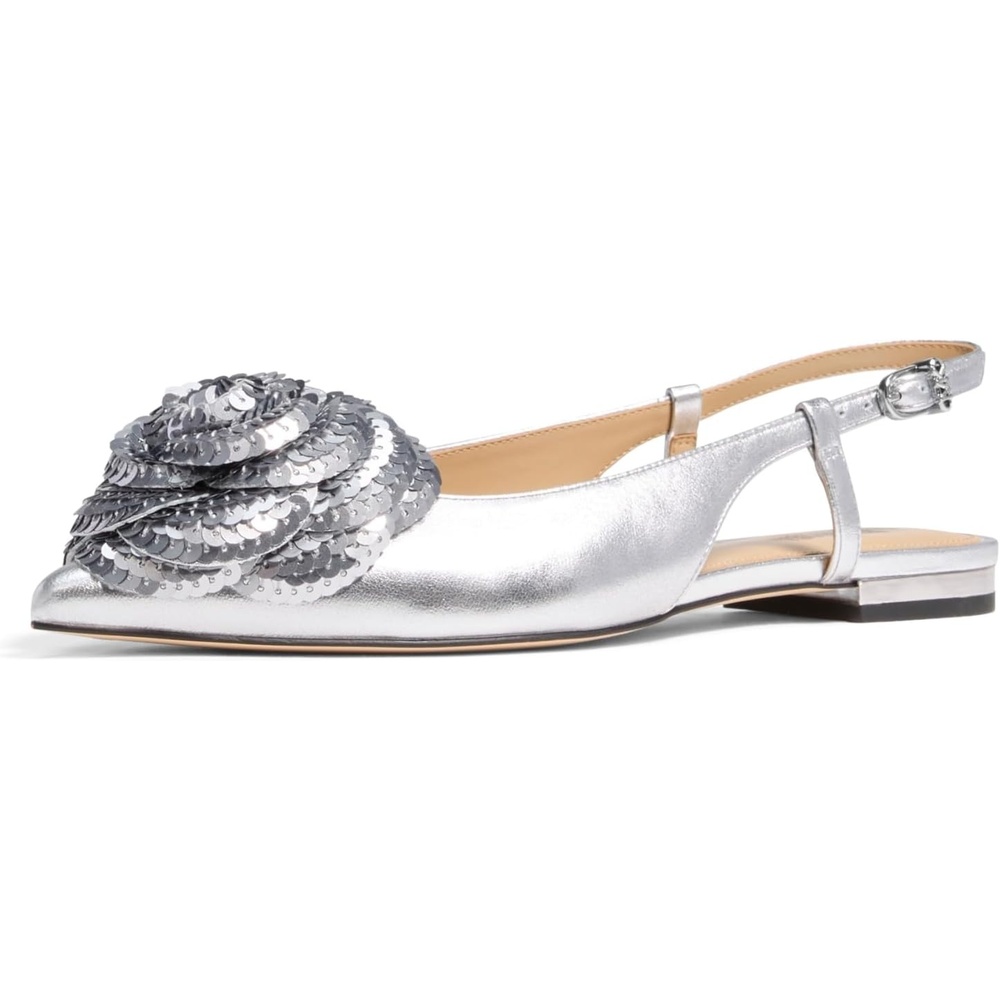 image:imageMichael Kors Womens Elodie Sling FlatGunmetal