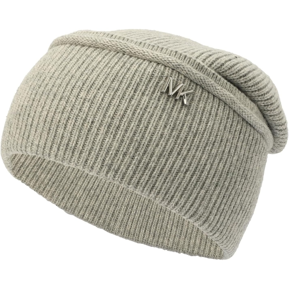 image:imageMichael Kors Womens Exposed Seam Cuff HatPearl Heather Grey