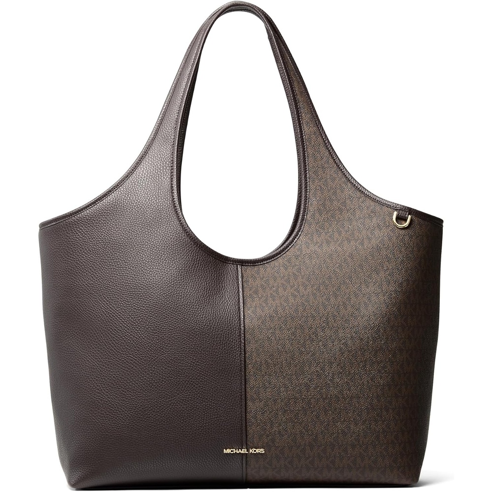 image:imageMichael Kors Womens Henly Large Shopper ToteGoldtone HardwareLeatherChocolate