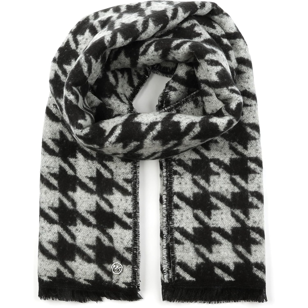 image:imageMichael Kors Womens Houndstooth Wrap Stylish Fashion Accessory Scarf for Cold Weather