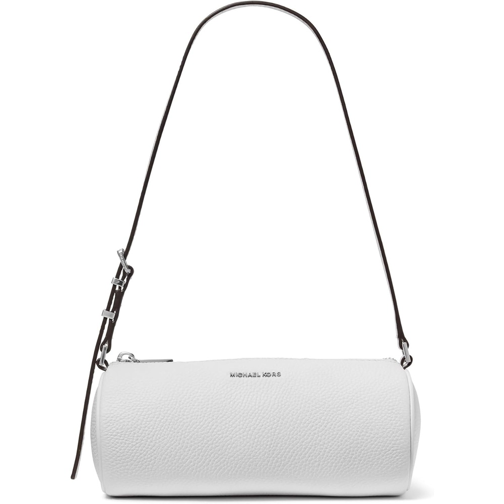 image:imageMichael Kors Womens Izzy Small Barrel PouchetteOptic White