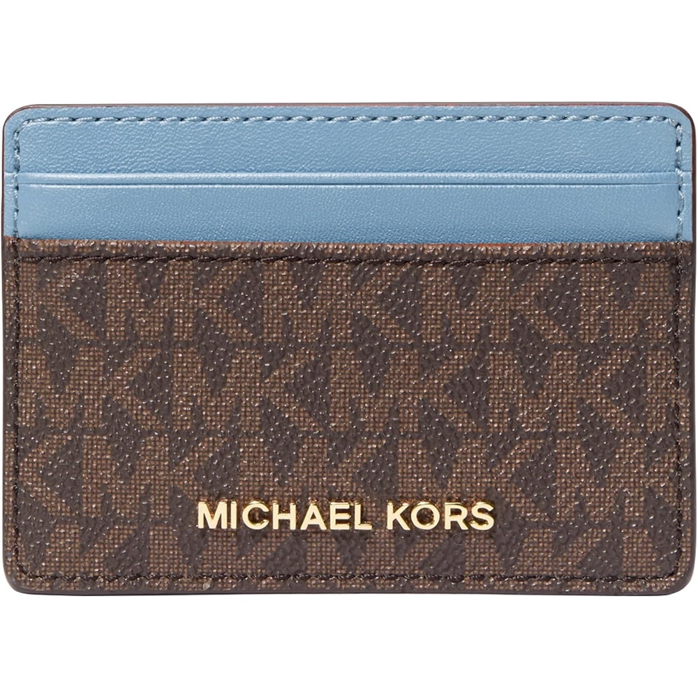 image:imageMichael Kors Womens Jet Set Card Holder GoldTone HardwareLuggageGoldTone HardwareMK SignatureChambray