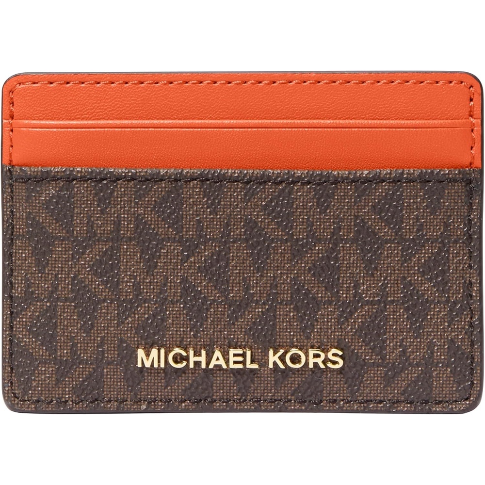 image:imageMichael Kors Womens Jet Set Card Holder GoldTone HardwareLuggageGoldTone HardwareMK SignatureMimosa