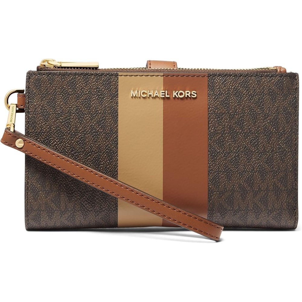 image:imageMichael Kors Womens Jet Set Double Zip WristletBrownLuggage