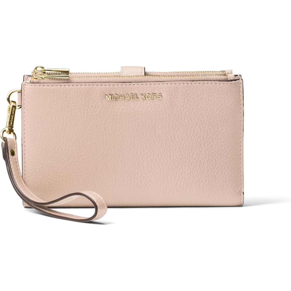image:imageMichael Kors Womens Jet Set Double Zip WristletGoldtone HardwareSoft Pink