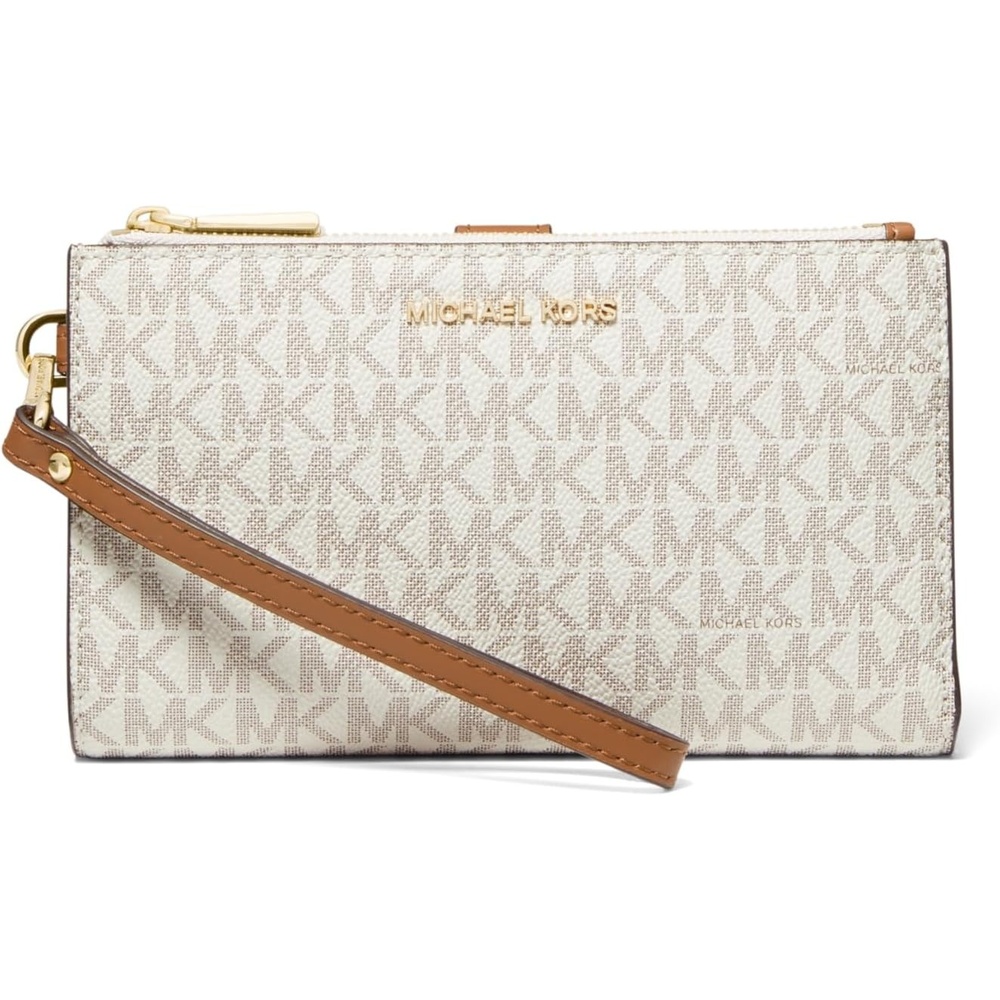 image:imageMichael Kors Womens Jet Set Double Zip WristletGoldtone HardwareVanilla