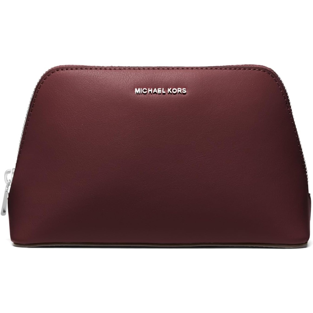 image:imageMichael Kors Womens Jet Set Medium Travel PouchSilvertone HardwareTenera LeatherOxblood