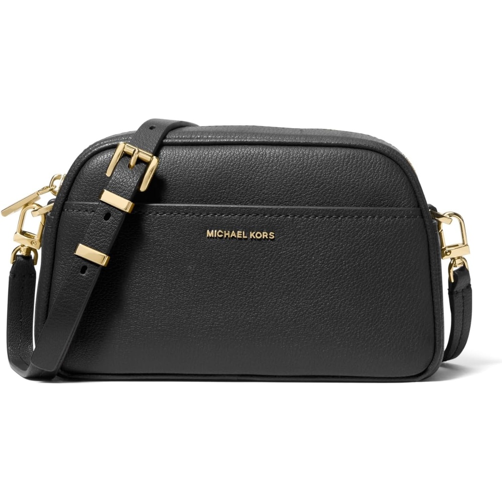 image:imageMichael Kors Womens Jet Set Small Camera CrossbodyGoldtone HardwareEmbossed Goat LeatherBlack