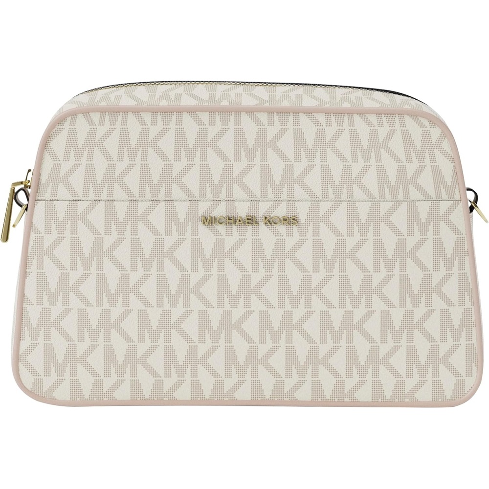 image:imageMichael Kors Womens Jet Set Small Camera CrossbodyMk SignatureVanillaSoft Pink