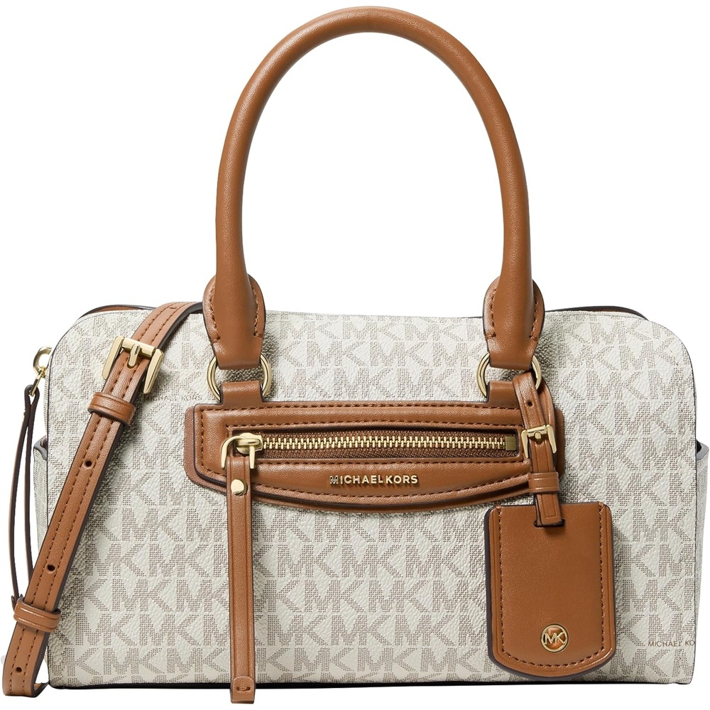 image:imageMichael Kors Womens Jet Set Travel Extra Small Duffle CrossbodyMk SignatureVanillaAcorn