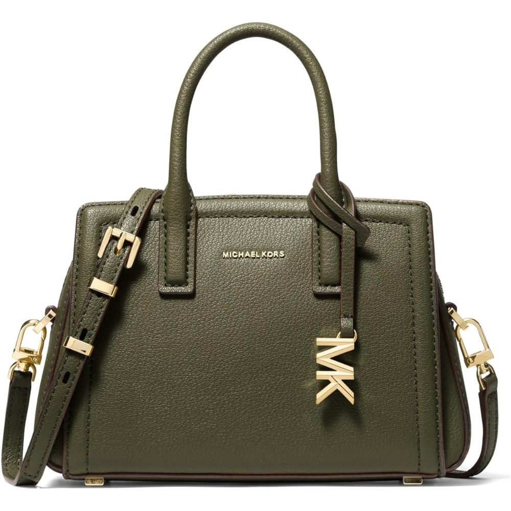 image:imageMichael Kors Womens Laila Extra Small Crossbody BagGoldtone HardwareEmbossed Goat LeatherIvy